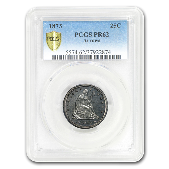 1873 Liberty Seated Quarter PR-62 PCGS (Arrows) 1873 Liberty Seated Quarter PR-62 PCGS (Arrows)